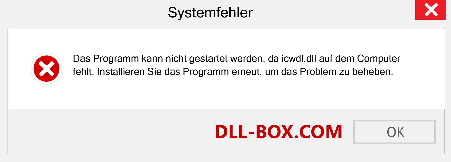 icwdl.dll-Datei fehlt?. Download für Windows 7, 8, 10 - Fix icwdl dll Missing Error unter Windows, Fotos, Bildern