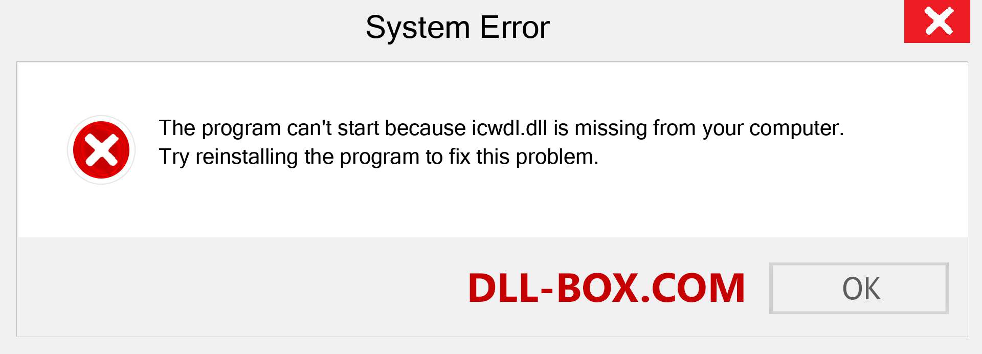  icwdl.dll file is missing?. Download for Windows 7, 8, 10 - Fix  icwdl dll Missing Error on Windows, photos, images